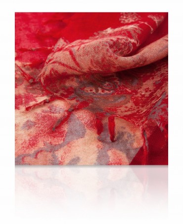 Палантин Женский ZW-JEWEL.FLOWER/BORDEUX